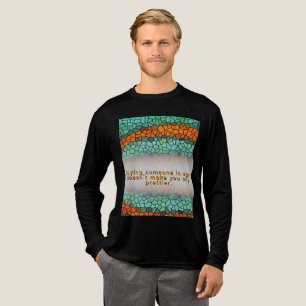 Camiseta Triblenda Patrón de triángulo colorido único y citas