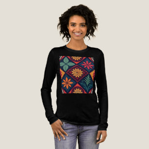 Camiseta Triblenda Patrón mágico de las flores