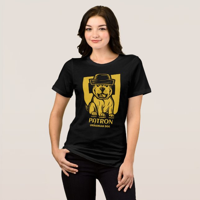 Camiseta Triblenda Patrona del perro ucraniano - Audaz gráfico femeni (Anverso Completo)
