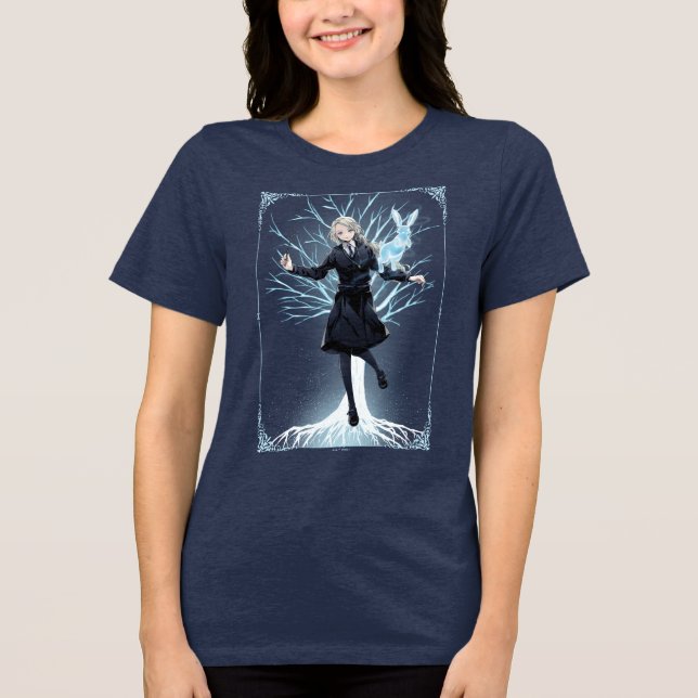 Camiseta Triblenda Patrono de Conejo de Anime Luna Lovegood (Anverso)