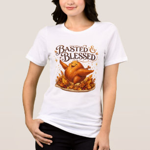 Camiseta Triblenda Pavo divertido de Acción de Gracias cena de Día de