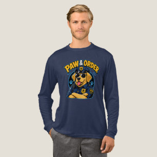 Camiseta Triblenda Paw & Order Perro Policía PNG, Sublimación Diverti