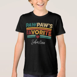 Camiseta Triblenda Pawpaw's Favorite Retro Simple Modern Script Name