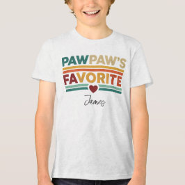Camiseta Triblenda Pawpaw's Favorite Retro Simple Modern Script Name