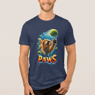 Camiseta Triblenda Paws Golden Retriever Parody