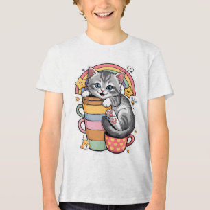 Camiseta Triblenda Paws Pastel y Sierras Arcoiris