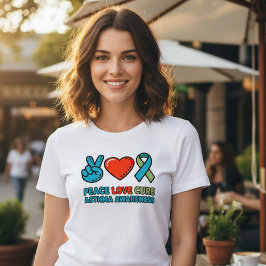 Camiseta Triblenda Paz Amor Cura Conciencia del Asma
