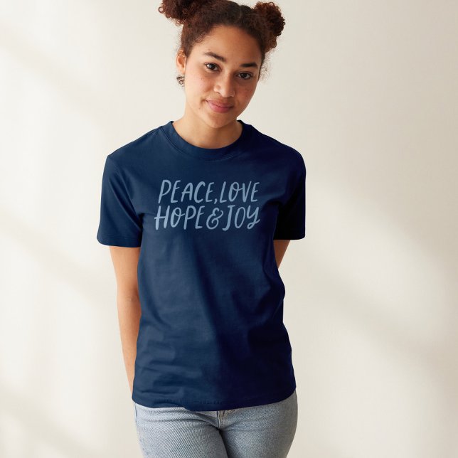 Camiseta Triblenda Paz amor esperanza alegría azul (Subido por el creador)