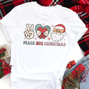 Camiseta Triblenda Paz Amor Navidad Groovy