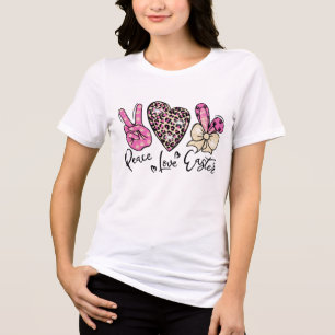 Camiseta Triblenda Paz Amor Pascua Cute Moderna Morada Girona