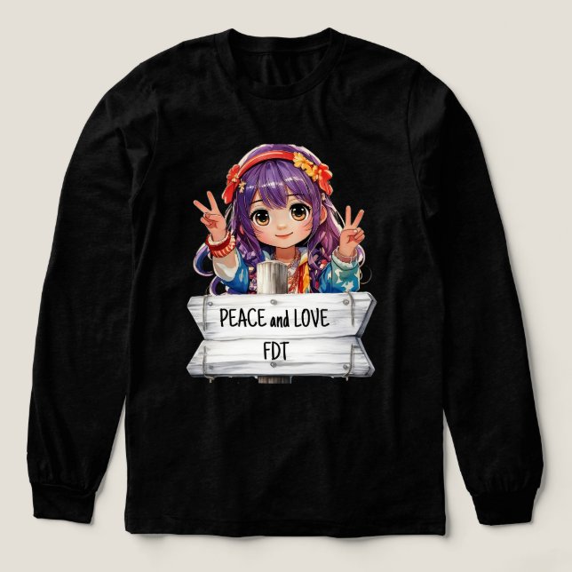 Camiseta Triblenda Paz y amor contra Trump Merch (Diseño traserp)