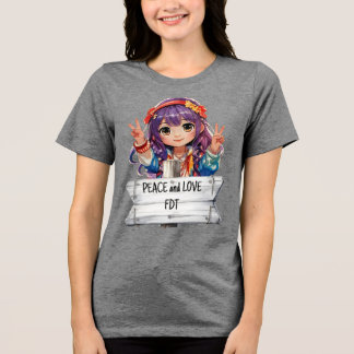 Camiseta Triblenda Paz y amor contra Trump Merch