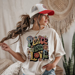 Camiseta Triblenda Paz y Amor Retro
