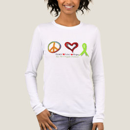 Camiseta Triblenda Peace Love and Hope Transplant Surgery, Recipient,