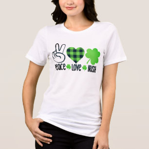 Camiseta Triblenda Peace Love Irish-60682