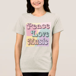 Camiseta Triblenda Peace Love Music Women