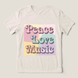 Camiseta Triblenda Peace Love Music Women