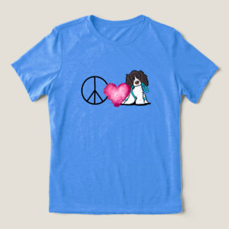Camiseta Triblenda Peace Love Springer spaniel T-Shirt