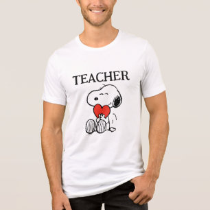 Camiseta Triblenda Peanuts   Snoopy Heart Hug Teacher