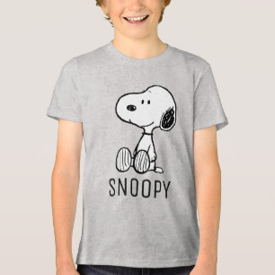 Camiseta Triblenda PEANUTS   Snoopy on Black White Comics