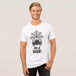 Camiseta Triblenda Pegatina de araña 🕷️ ✨   Personalizado Web Fun"