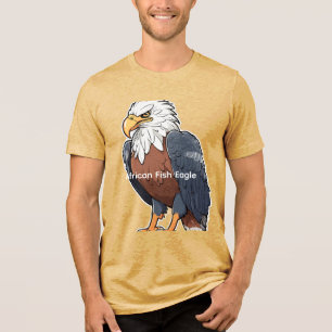 Camiseta Triblenda Pegatina de dibujos animados del águila pescadora 