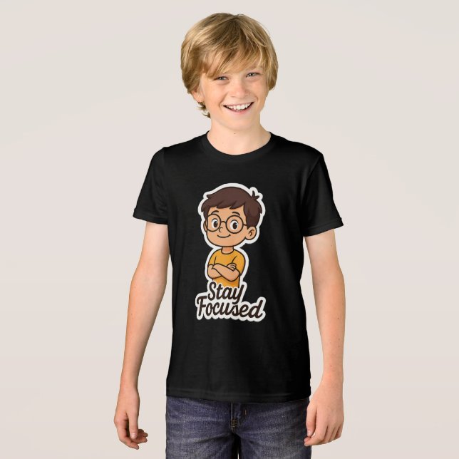 Camiseta Triblenda Pegatina infantil personalizado con gafas - "Mante (Anverso Completo)