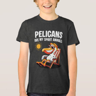 Camiseta Triblenda Pelícanos Son Mis Animales Espíritu Divertido Pelí