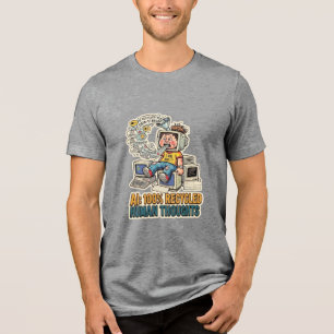 Camiseta Triblenda Pensamientos Humanos Reciclados Tecnología de sáti