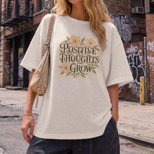 Camiseta Triblenda Pensamientos Positivos Crecen Flor Vintage William