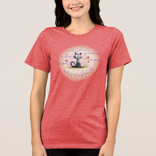 Camiseta Triblenda Péptido ALISON - gato con texto personalizado
