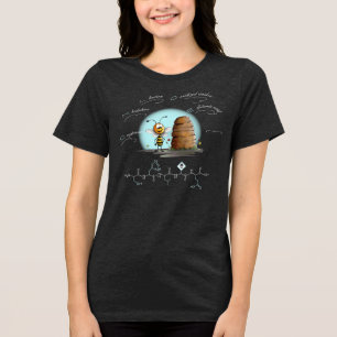 Camiseta Triblenda Péptido CHLOE, Bee-3 con texto personalizado, oscu