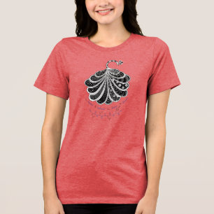 Camiseta Triblenda Péptido LILY, pavo real con texto personalizado, l