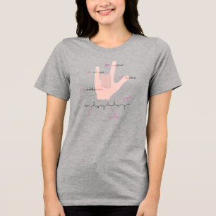 Camiseta Triblenda Péptido MARY, signo de te amo con texto personaliz