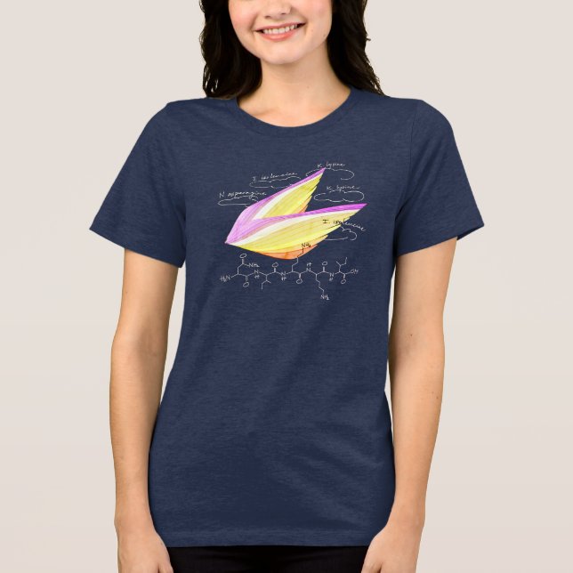 Camiseta Triblenda Péptido NIKKI, tema AUC, texto personalizado, oscu (Anverso)