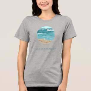 Camiseta Triblenda péptido TINA, ola, texto personalizado, claro