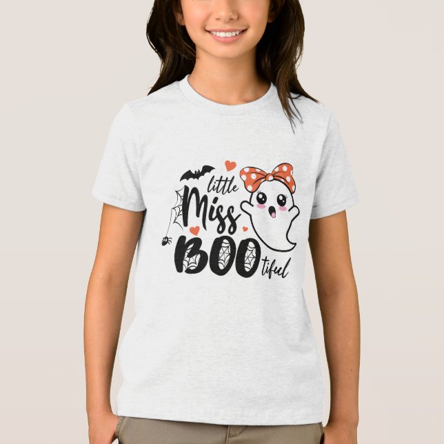 Camiseta Triblenda Pequeña Miss Bootia | Halloween de los niños diver (Anverso)