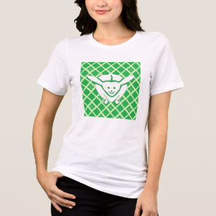 Camiseta Triblenda Pequeño conejo japonés, verde