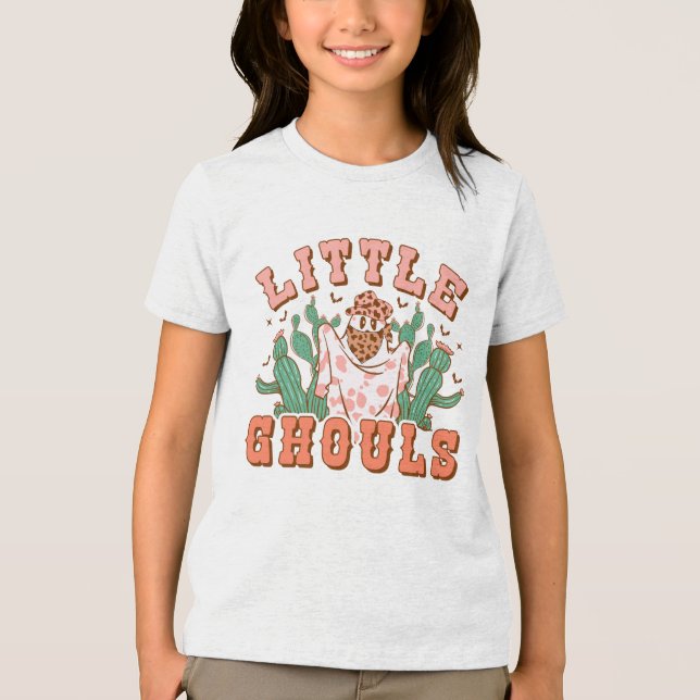 Camiseta Triblenda Pequeño país de la tipografía fantasma de Hallowee (Anverso)