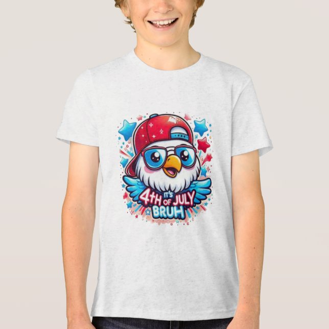 Camiseta Triblenda Pequeño pero poderoso Día Nacional (Anverso)