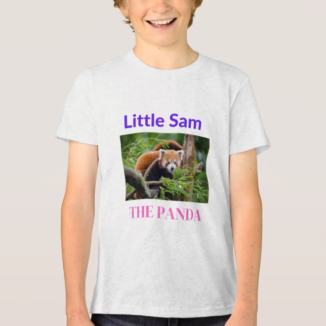 Camiseta Triblenda Pequeño Sam the Panda Kids T-Shirt - Minimal y Ado (Anverso)