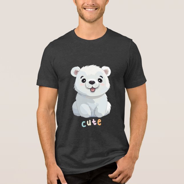 Camiseta Triblenda Pequeño y lindo oso (Anverso)