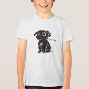 Camiseta Triblenda Pequeño y pequeño estafador Perro perturbador cach