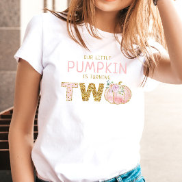 Camiseta Triblenda Pequeños Chicas de calabaza padres de cumpleaños