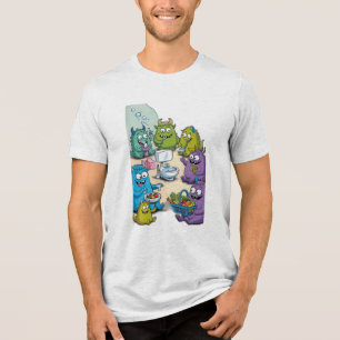 Camiseta Triblenda Pequeños monstruos inofensivos que realizan activi