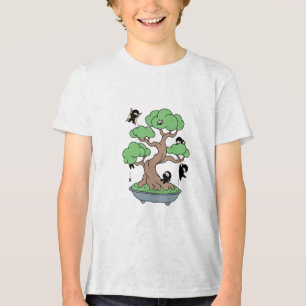 Camiseta Triblenda Pequeños Ninjas en el árbol Bonsai
