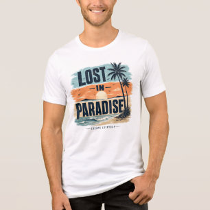 Camiseta Triblenda Perdido En El Paraíso Atardecer en la Playa