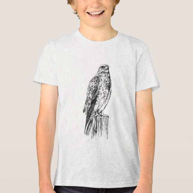 Camiseta Triblenda Peregrine falcon  Youth Tri-blend T-Shirt (Anverso)