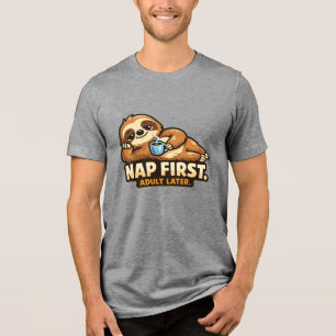 Camiseta Triblenda Perezoso de Café - Reino de las Criaturas