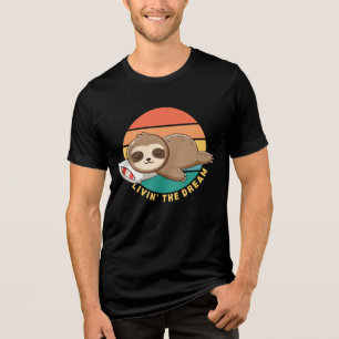 Camiseta Triblenda Perezoso Dormido Feliz Divertido